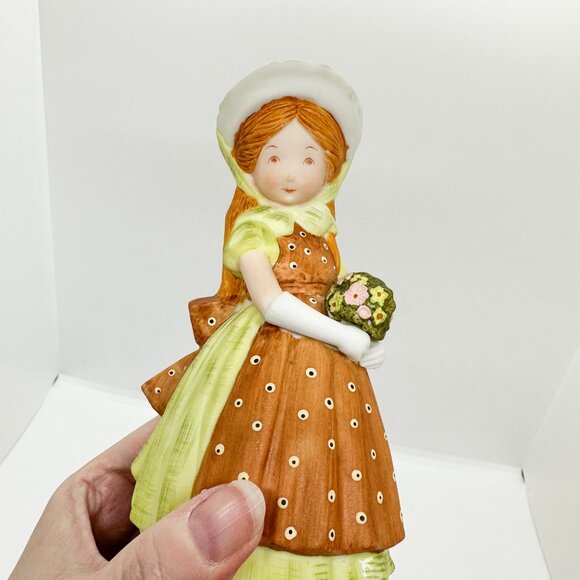 SOLD Vtg 70's Holly Hobbie Country Prairie Girl Cat Redhead Flowers Cottagecore - Picture 7 of 7